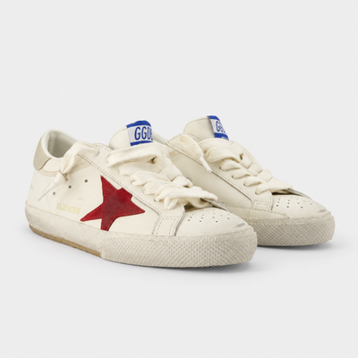 Golden Goose Super-Star White Red Star Low Top Sneakers