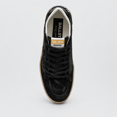 Golden Goose Women's Ball Star Black Glitter Low Top Sneakers