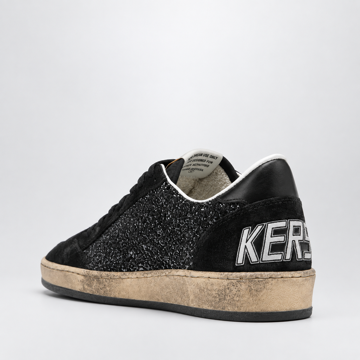 Golden Goose Women's Ball Star Black Glitter Low Top Sneakers