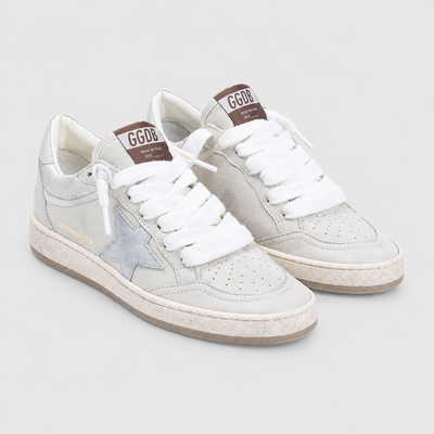 Golden Goose Women's Ball Star White Light Blue Star Low Top Sneakers