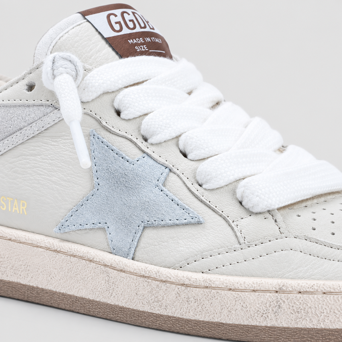 Golden Goose Women's Ball Star White Light Blue Star Low Top Sneakers