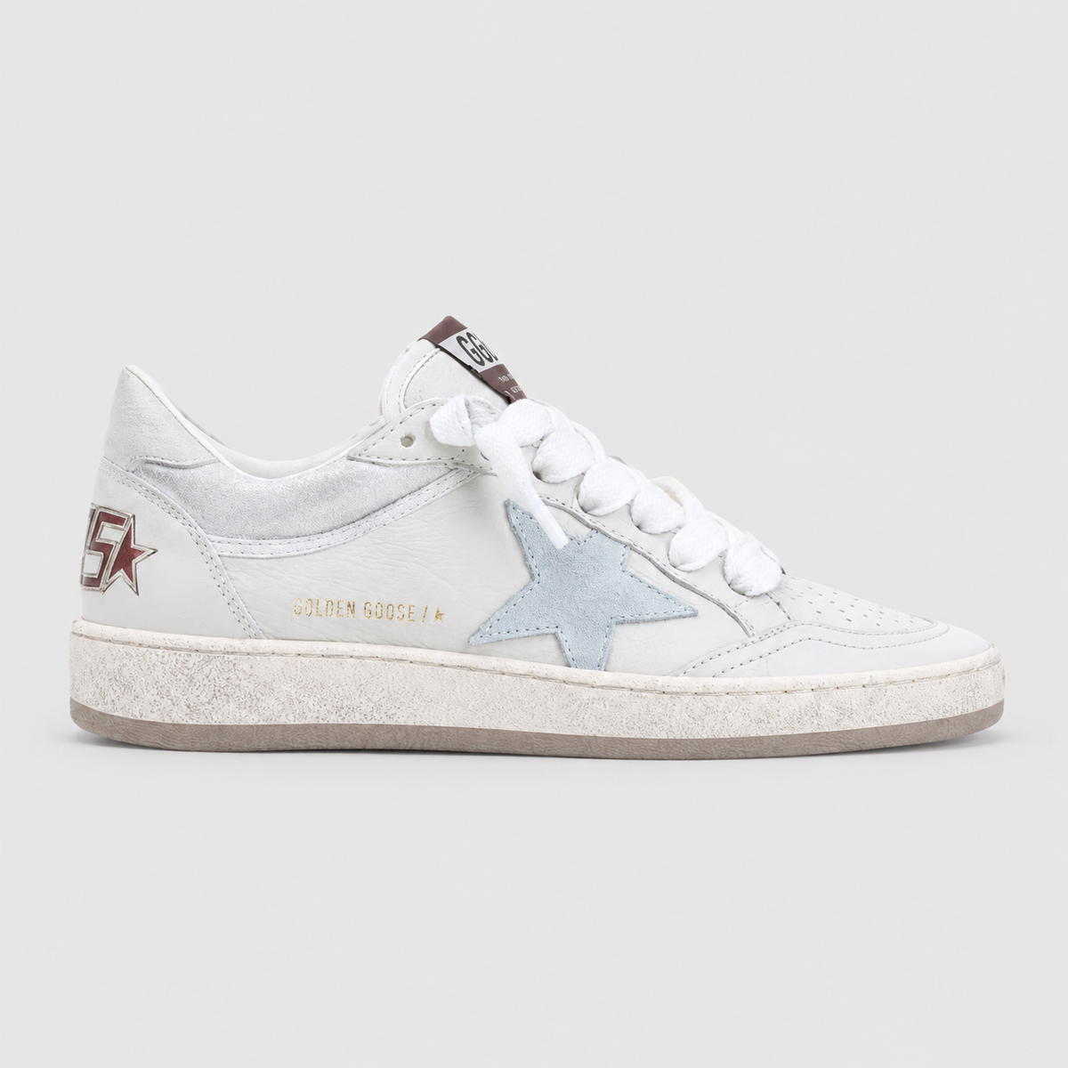 Golden Goose Women's Ball Star White Light Blue Star Low Top Sneakers