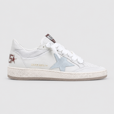 Golden Goose Women's Ball Star White Light Blue Star Low Top Sneakers