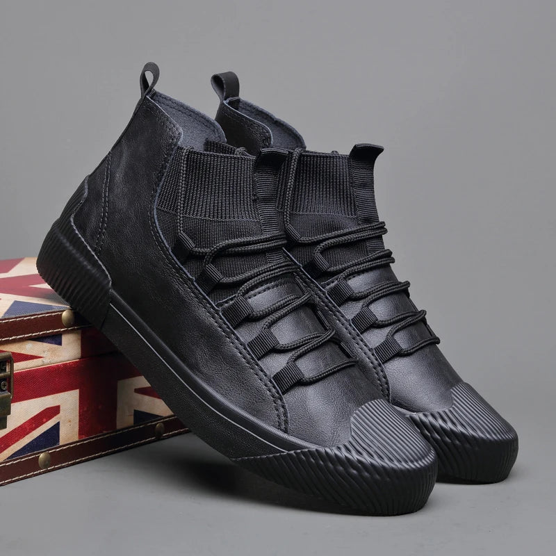 High-Top Sneakers for Men | Ribbed Sock Collar
