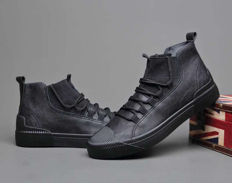 High-Top Sneakers for Men | Ribbed Sock Collar