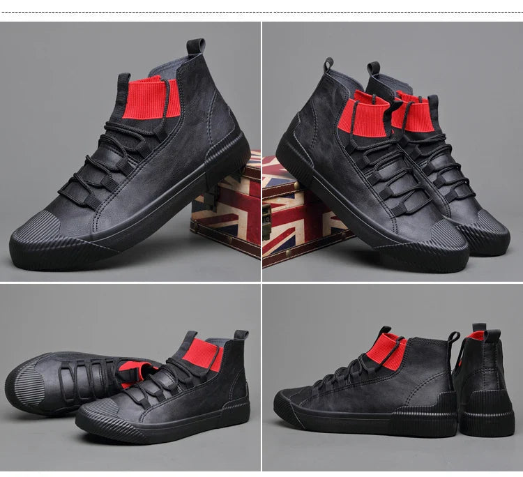 High-Top Sneakers for Men | Ribbed Sock Collar