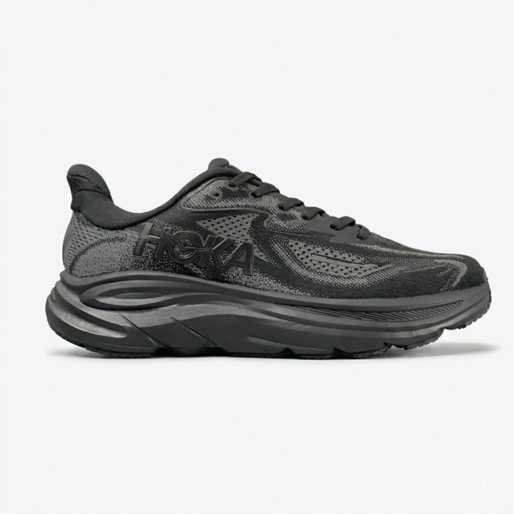 HOKA Clifton 10 Wide Triple Black Running Shoes