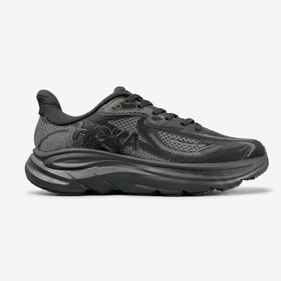 HOKA Clifton 10 Wide Triple Black Running Shoes