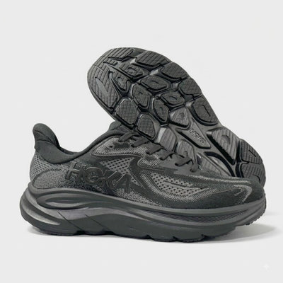 HOKA Clifton 10 Wide Triple Black Running Shoes