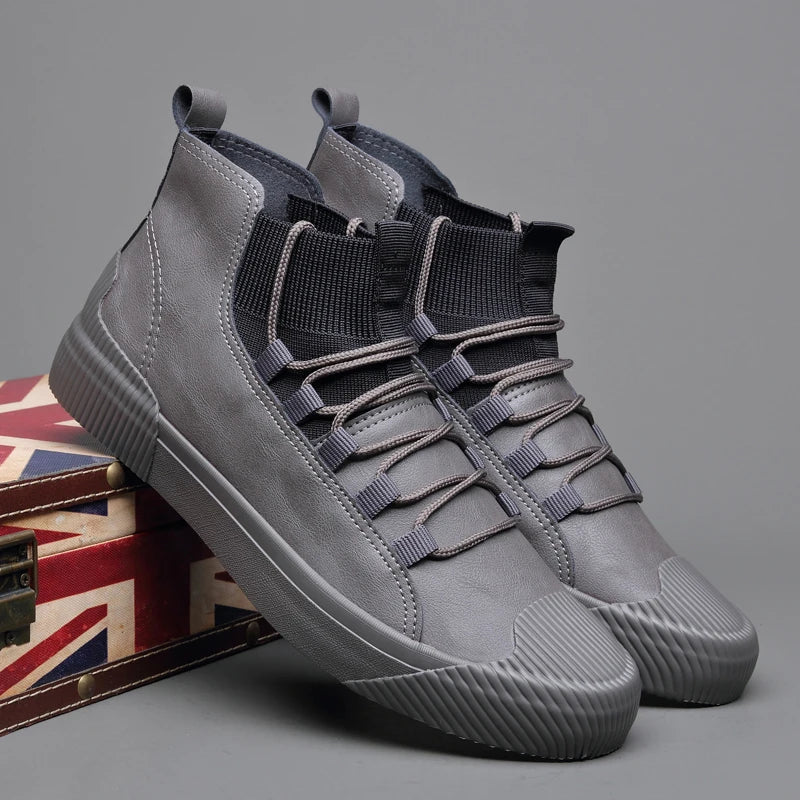 High-Top Sneakers for Men | Ribbed Sock Collar