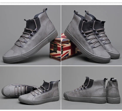 High-Top Sneakers for Men | Ribbed Sock Collar