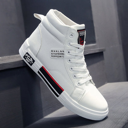 High-Top Sneakers for Men | Graphic Patch and Contrast Sole Detail