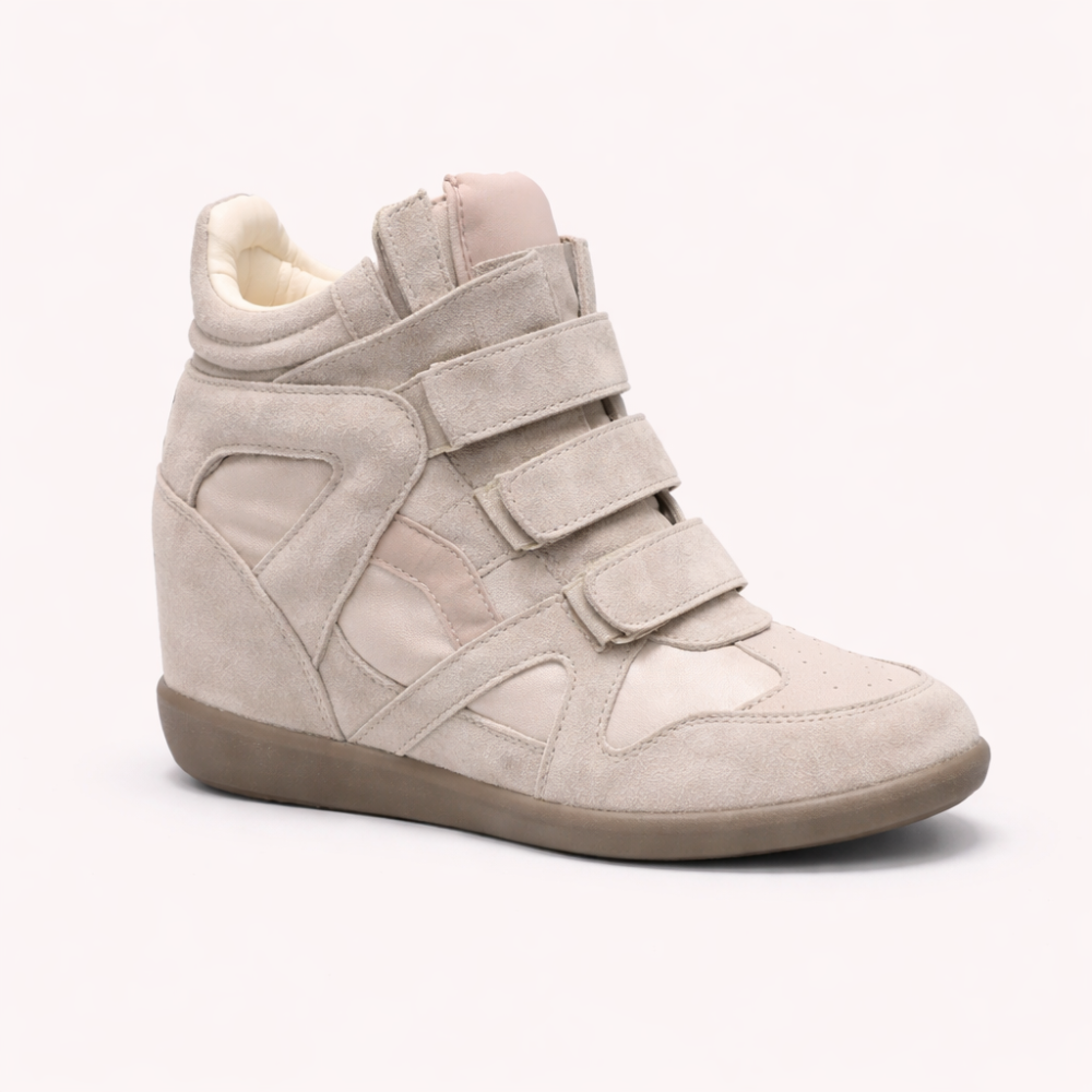 Isabel Hook Loop Wedge Suede Sneakers for Women | Hidden Heel