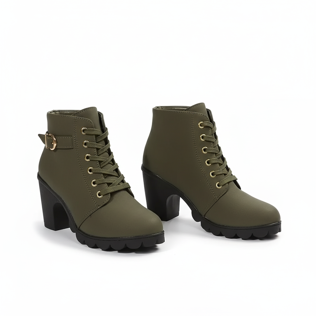 Women’s Casual Block‑Heeled Boots