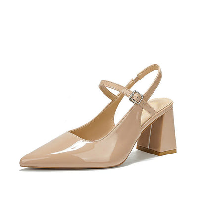 Women’s Glossy Pointed Slingback Heel