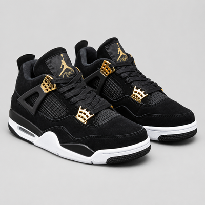 Air Jordan 4 Retro Royalty Black Gold Sneakers