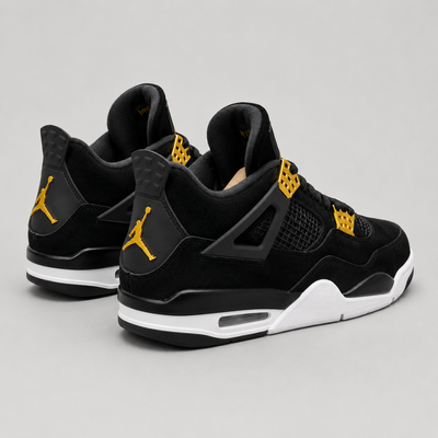 Air Jordan 4 Retro Royalty Black Gold Sneakers