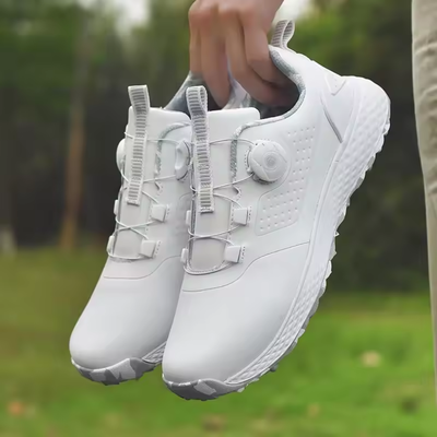Men's Golf Shoes – Water-Resistant Lace-Up Low Top Golf Trainers