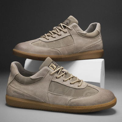 Men’s Multi Panel Lace-Up Sneakers - Low Top Casual Trainers