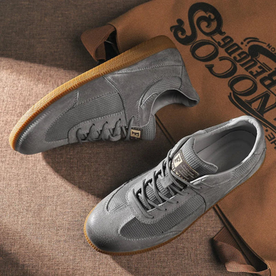 Men’s Multi Panel Lace-Up Sneakers - Low Top Casual Trainers