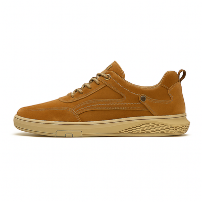Men’s Suede Low Top Lace-Up Sneakers - Mesh Lining