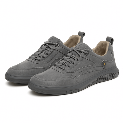 Men’s Suede Low Top Lace-Up Sneakers - Mesh Lining