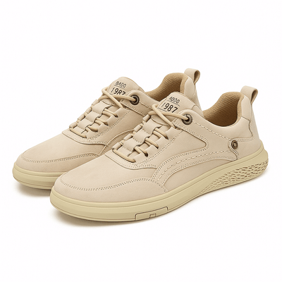 Men’s Suede Low Top Lace-Up Sneakers - Mesh Lining