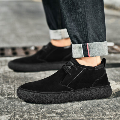 Men’s Mid Top Lace-Up Sneakers - Casual High Top Trainers