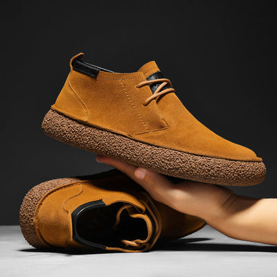 Men’s Mid Top Lace-Up Sneakers - Casual High Top Trainers