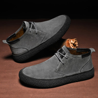 Men’s Mid Top Lace-Up Sneakers - Casual High Top Trainers