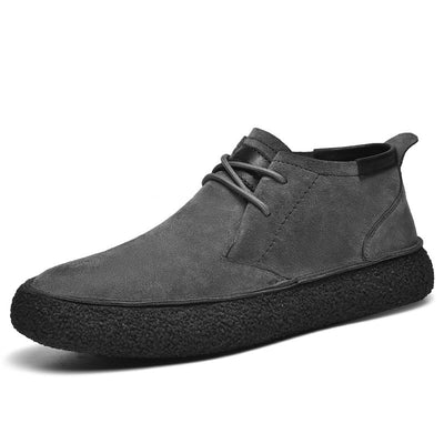 Men’s Mid Top Lace-Up Sneakers - Casual High Top Trainers