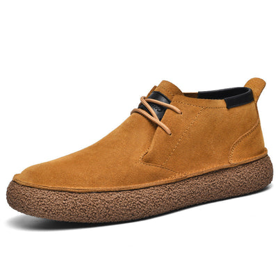 Men’s Mid Top Lace-Up Sneakers - Casual High Top Trainers