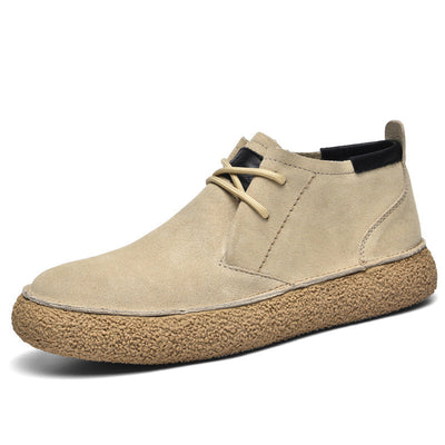 Men’s Mid Top Lace-Up Sneakers - Casual High Top Trainers