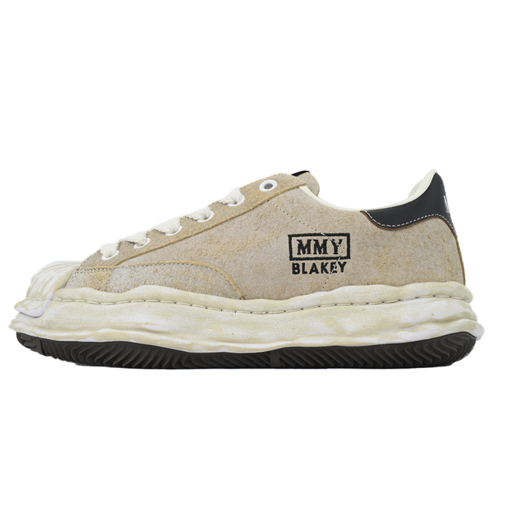 Maison Mihara Yasuhiro Blakey Beige Textured Low-Top Sneakers