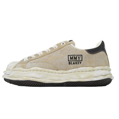 Maison Mihara Yasuhiro Blakey Beige Textured Low-Top Sneakers