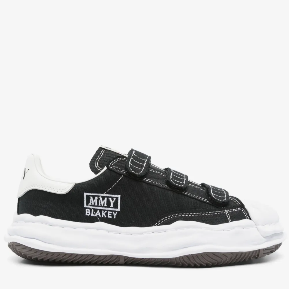 Maison Mihara Yasuhiro Blakey Black White Canvas Touch-Strap OG Sole Sneakers