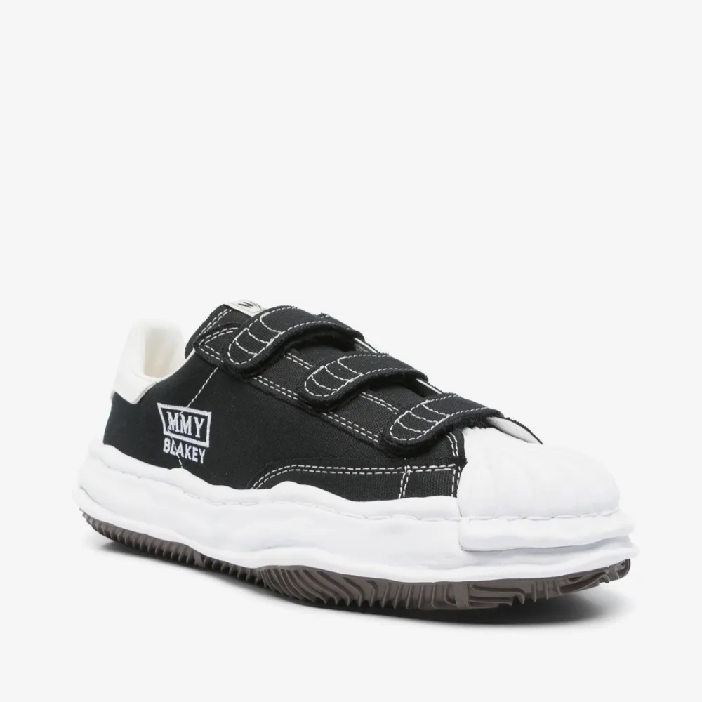 Maison Mihara Yasuhiro Blakey Black White Canvas Touch-Strap OG Sole Sneakers