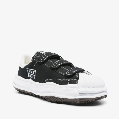 Maison Mihara Yasuhiro Blakey Black White Canvas Touch-Strap OG Sole Sneakers