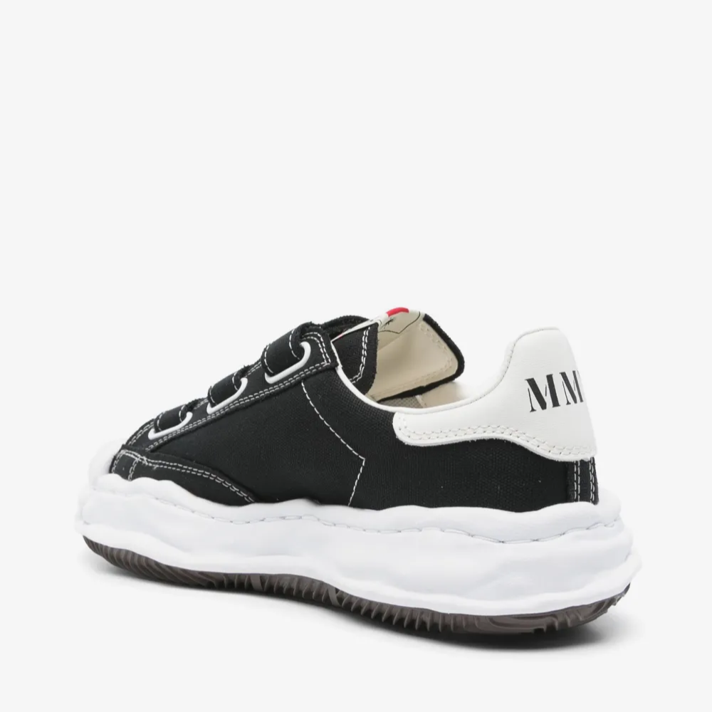 Maison Mihara Yasuhiro Blakey Black White Canvas Touch-Strap OG Sole Sneakers