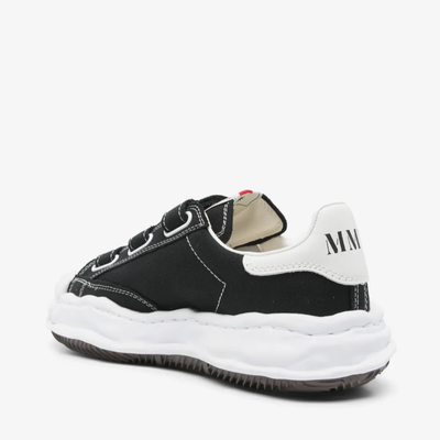 Maison Mihara Yasuhiro Blakey Black White Canvas Touch-Strap OG Sole Sneakers