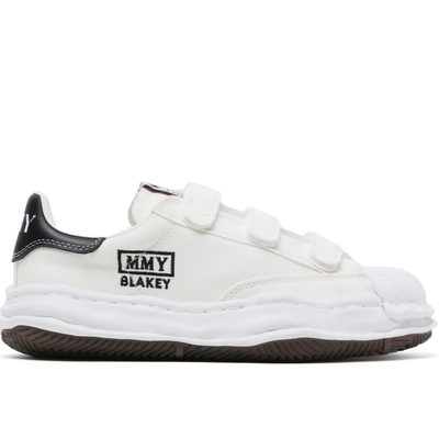 Maison Mihara Yasuhiro Blakey Men's White Black Canvas Touch-Strap Sneakers