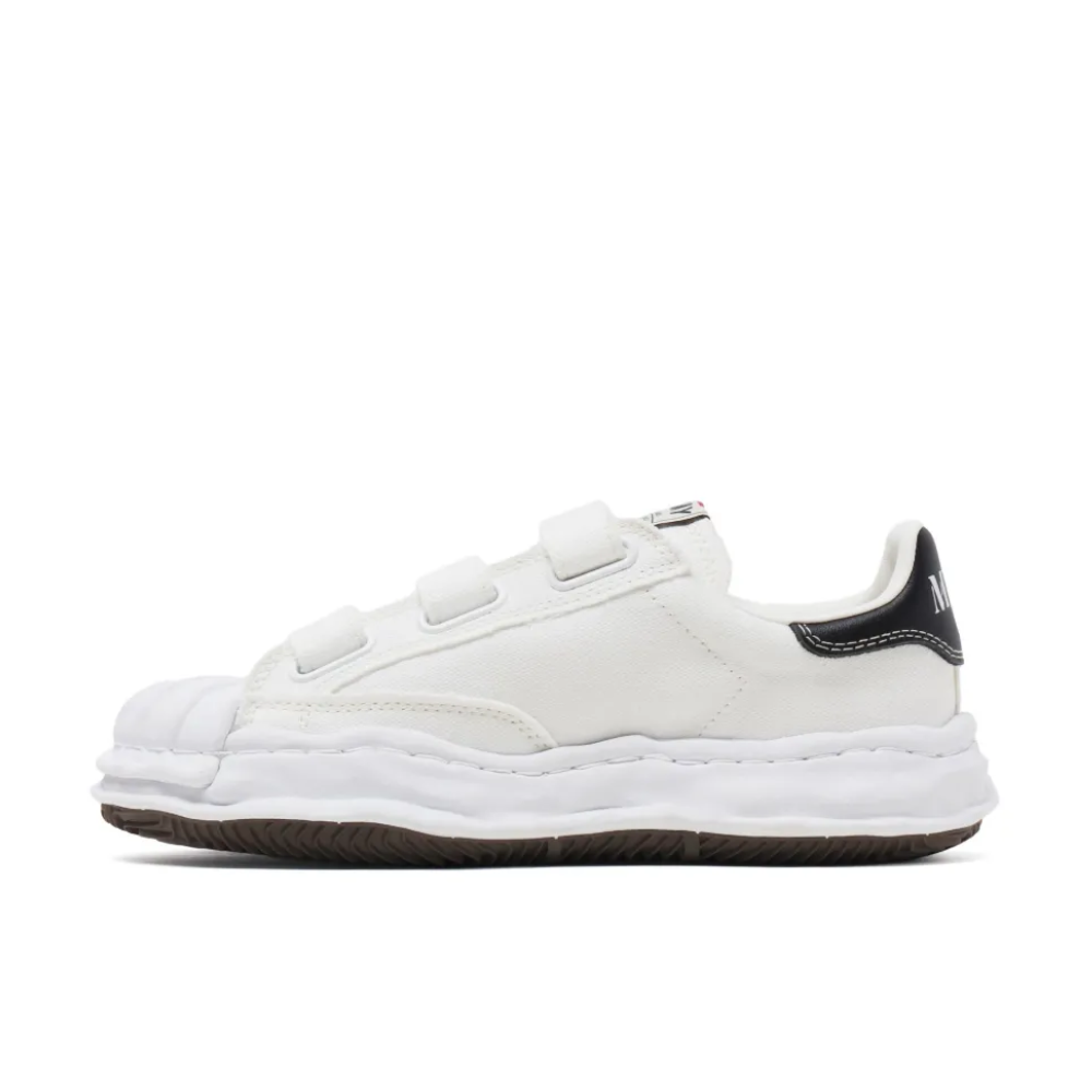 Maison Mihara Yasuhiro Blakey Men's White Black Canvas Touch-Strap Sneakers