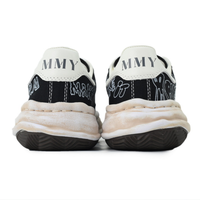Maison Mihara Yasuhiro Blakey OG Sole Black Graphic Low-Top Sneakers