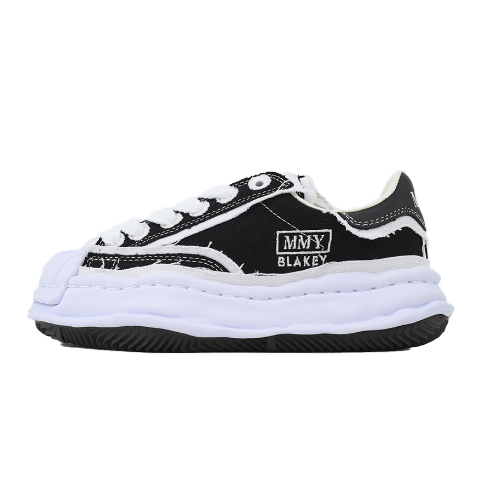 Maison Mihara Yasuhiro Blakey Original Sole Black White Canvas Low-Top Sneakers