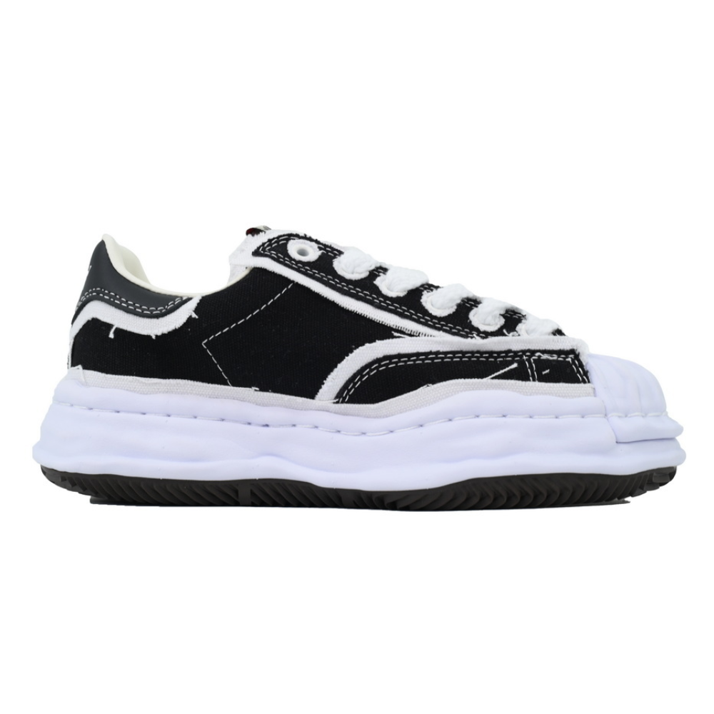 Maison Mihara Yasuhiro Blakey Original Sole Black White Canvas Low-Top Sneakers