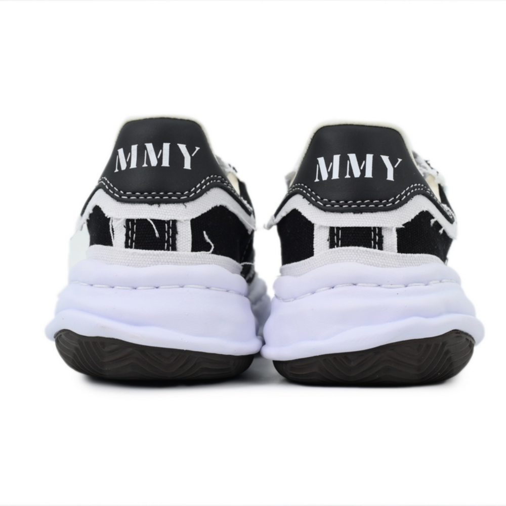 Maison Mihara Yasuhiro Blakey Original Sole Black White Canvas Low-Top Sneakers
