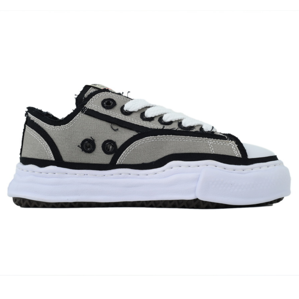 Maison Mihara Yasuhiro Grey Green Canvas Low-Top Sneakers