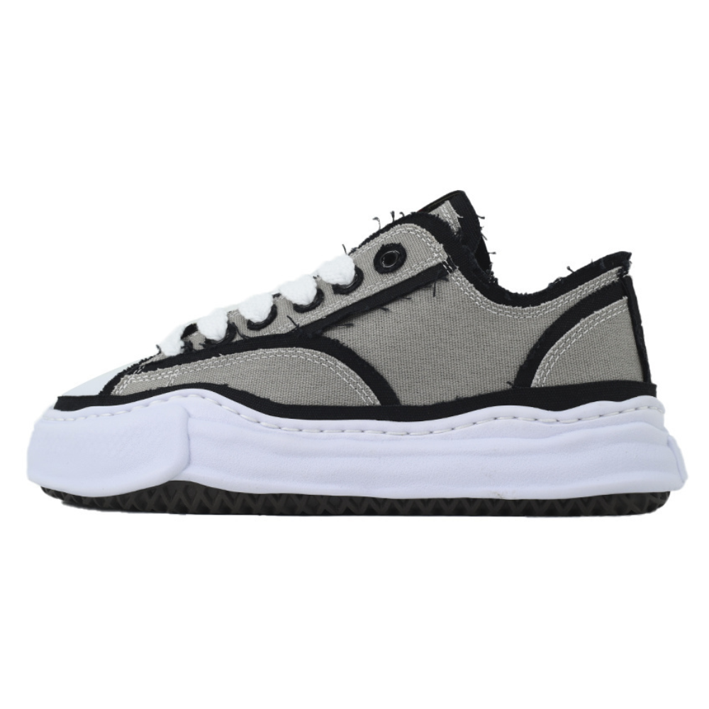 Maison Mihara Yasuhiro Grey Green Canvas Low-Top Sneakers