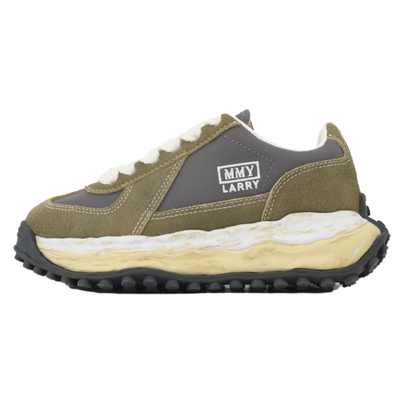 Maison Mihara Yasuhiro Larry OG Sole Olive Grey Mixed-Material Low-Top Sneakers
