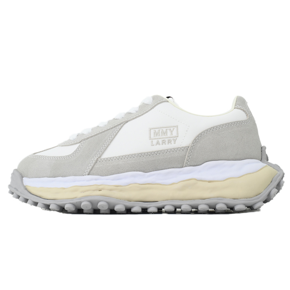 Maison Mihara Yasuhiro Larry OG Sole White Grey Mixed-Material Low-Top Sneakers